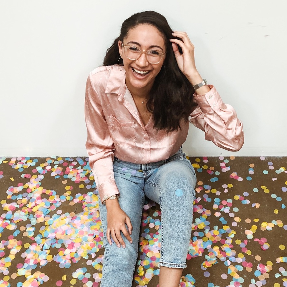 Pink Satin Button Up